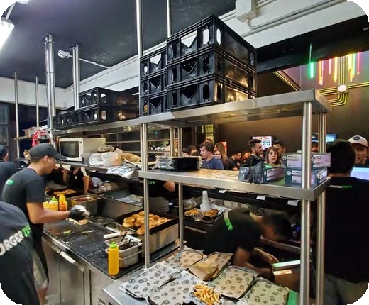 Kitchen in operation — Documentary photograph from the portfolio